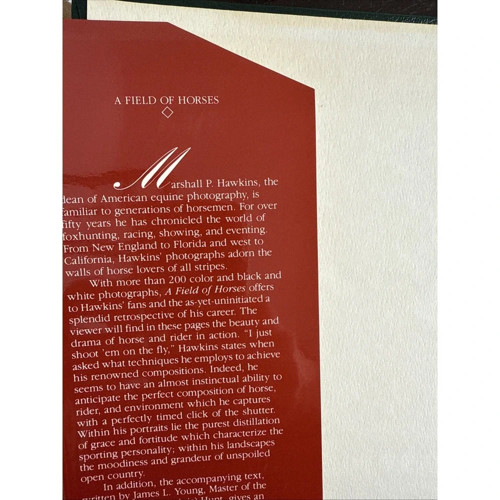 A Field Of Horses By James Young, M.F.H. Signed Limited‎ Ed. Jackie O Forward